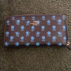 Navy Leather Coach Wallet